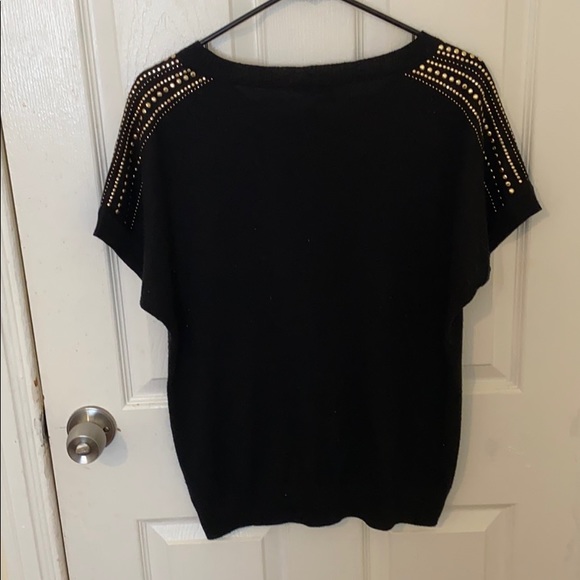 Chaus Short-sleeve knit top - Black/Gold Studs - Picture 4 of 4